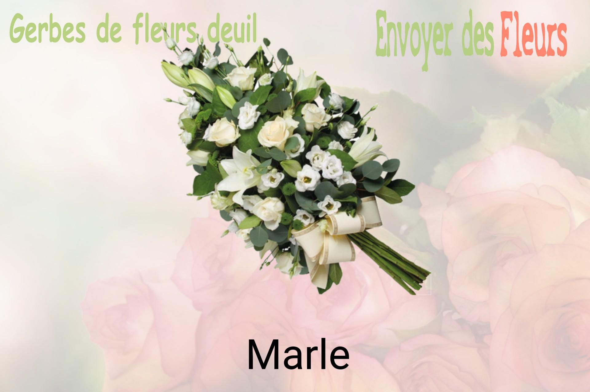 Gerbe de fleurs de deuil livrée à Marle